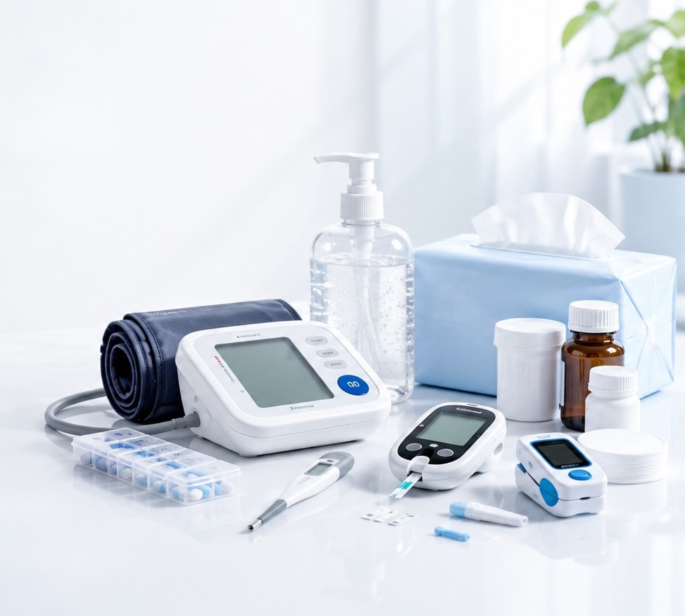 Daily health essentials and medical supplies